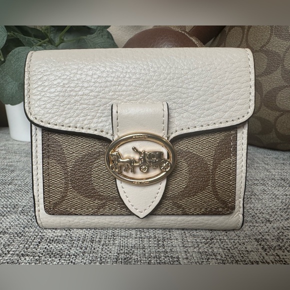 Coach Handbags - $99 COACH Georgie Small Wallet In Signature Canvas